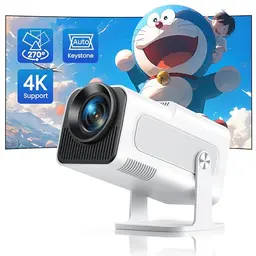 Kompakter 4K Mini Beamer - Full HD 1080P Heimkino Projektor mit WiFi6, Bluetooth und 20000 Lumens