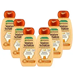 Garnier Honig Shampoo für brüchiges Haar, 6 x 250 ml - Reparatur, Glanz und Geschmeidigkeit