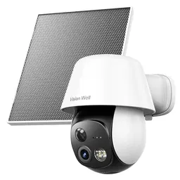 VISION WELL Solar Außenkamera WLAN 2K, 360° Schwenkbar, Menschenerkennung, Farbnachtsicht, Zwei-Wege-Audio, IP65