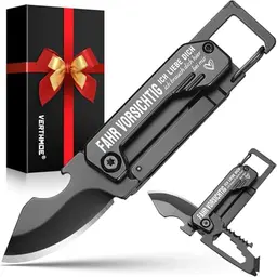 Vatertagsgeschenk für Papa – Taschenmesser Schlüsselanhänger, Multitool für Männer, Camping Gadgets, Geburtstags- oder Valentinstagsgeschenk, Ich Liebe Dich