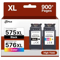 CanPick Druckerpatronen 575/576 Multipack für Canon PIXMA TS3550i TR4755i TR4750i TR4751i TS3551i TS3750i TS3751i TS3752i TR4756i