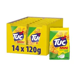 TUC Mini Sour Cream & Onion – Snack-Cracker im Mini-Format – 14 x 120g