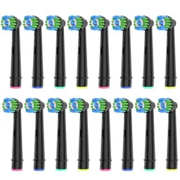16 Aufsteckbürsten für Oral-B Elektrische Zahnbürsten, Schwarz
