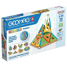 Geomag Supercolor Magnetische Bausteine für Kinder, 78 Teile, Grüne Kollektion aus 100% recyceltem Plastik