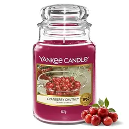 Yankee Candle Duftkerze Cranberry Chutney | Lange Brenndauer | Perfekte Weihnachtsgeschenke für Frauen