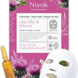 Niyok Klärende Tuchmaske - Tiefenreinigung mit Niacinamid & Weißem Tee | Vegan | Made in Germany