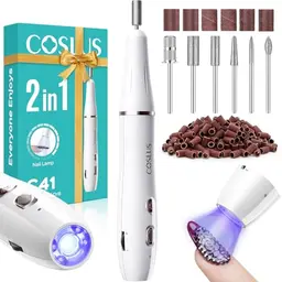 COSLUS Kabelloser Nagelfräser: Elektrische Nagelfeile für Maniküre und Pediküre, inkl. Metallbohrer & USB-C Ladegerät