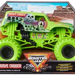 Monster Jam Grave Digger Monster Truck, 1:24 Spielzeugfahrzeug für Kinder ab 3 Jahren