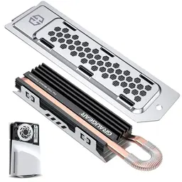 GRAUGEAR HeatPipe-Kühlkörper für M.2 NVMe SSD, PS5 Pro & Slim, Staubgeschützte Abdeckung
