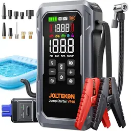 7000A Auto Starthilfe Powerbank mit Kompressor, LED Licht und LCD Display