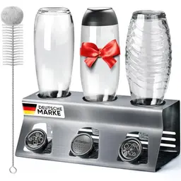 Loco Bird Flaschenhalter für 3 Flaschen – Edelstahl Flaschentrockner für Sodastream Crystal 3.0