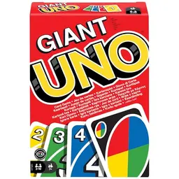Mattel UNO Giant Kartenspiel für die Familie, 108 übergroße Karten, tolles Geschenk für Kinder ab 7