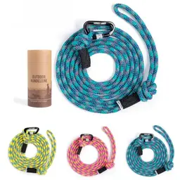 Hundeleine 3m reflektierend, robust, reißfest, Anti-Zug, mit Aluminiumkarabiner, für mittel & große Hunde, Seeblau