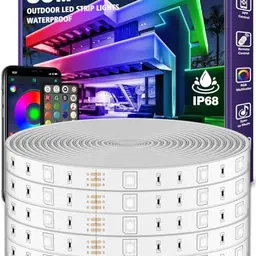 LETIANPAI 60m Waterproof LED Strip Lights – App & Remote, Music Sync RGB Exterior Lights