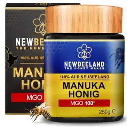 NEWBEELAND Manuka Honig MGO 100+ – 250g – 100% purer Premium Honig aus Neuseeland