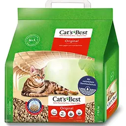 Cat's Best Original Katzenstreu, 100 % pflanzliche Katzen Klumpstreu mit maximaler Saugkraft – bekämpft Gerüche natürlich aktiv, 2,1 kg/5 l