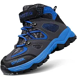 ASHION Kinder Winterschuhe Gefütterte Schneestiefel Blau, Größe 35 EU