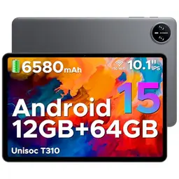 DOOGEE Tab A9 10 Zoll Tablet - Android 15, 12GB RAM, 64GB ROM, 6580mAh, Dual Speaker, 5G WiFi, 8MP Kamera, Bluetooth 5.0