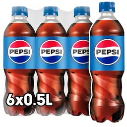 Pepsi Cola, Koffeinhaltige Cola in der Flasche, 6 x 0,5 l