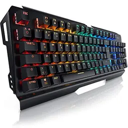 Titanwolf Gaming-Tastatur - mechanisch mit RGB Hintergrundbeleuchtung - QWERTZ-Layout DE