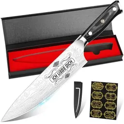 MOSFiATA Küchenmesser 20 cm – Profi Chefmesser Geschenk für Mama & Papa