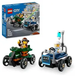 LEGO City Flugzeug und Krankenhausbett Rennwagen Set - Bauset mit 2 Minifiguren für Jungen und Mädchen ab 5 Jahren