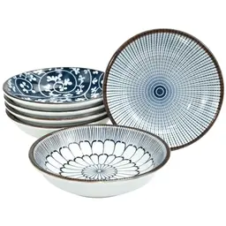 CAREDGO 6er Set Dipschälchen aus Porzellan – Mini Schalen für Sauce, Snacks und Tapas