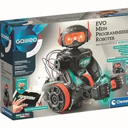 Clementoni Galileo Robotics EVO - Programmierbarer Bausatz-Roboter für Kinder ab 8 Jahren