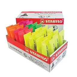 STABILO Textmarker NEON 32er Pack in 5 Farben