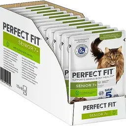 PERFECT FIT™ Katze Senior Portionsbeutel mit Truthahn und Karotten 12 x 85g