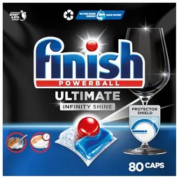 Finish Ultimate Infinity Shine Spülmaschinentabs – 80 Geschirrspültabs für Tiefenreinigung und Glanz