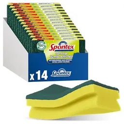 Spontex Jumbo Anti-Fett Topfreiniger, 14 Stück für große Flächen