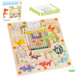 Magnetspiel Labyrinth für Kinder von 3-6 Jahren – Lernspiel mit Dinosauriern und Magneten