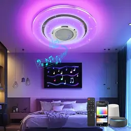 OTREN Dimmbare LED Deckenleuchte 3000K-6500K, RGB, mit Fernbedienung & App für Wohnzimmer und Schlafzimmer