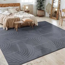 Paco Home Teppich Skandinavisches Boho Design 160x220 cm Anthrazit