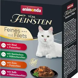 animonda vom Feinsten Selection Katzenfutter Nass, Sortenmix, 8 Portionsbeutel