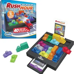 ThinkFun Rush Hour® - Geniales Stauspiel für Kinder und Erwachsene ab 8 Jahren, inklusive 10 Zusatzaufgaben