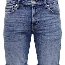 ONLY & SONS Herren Jeans Shorts Bermuda, Dunkelblau