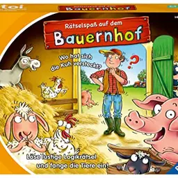 Ravensburger tiptoi Rätselspaß auf dem Bauernhof - Lernspiel für 1-4 Spieler ab 3 Jahren