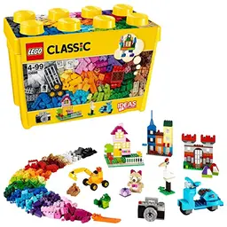 LEGO Classic Bausteine-Box, Konstruktionsspielzeug mit Aufbewahrungsbox, bunte LEGO Steine für Kinder ab 4 Jahren