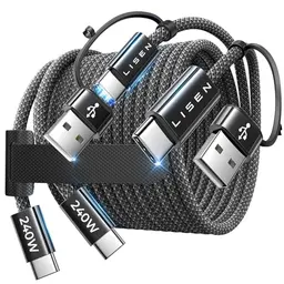LISEN 240W USB C Kabel 1M, 2 Stück - Schnell-Ladegerät für iPhone 15 Pro Max, iPad Pro, MacBook, Galaxy S23
