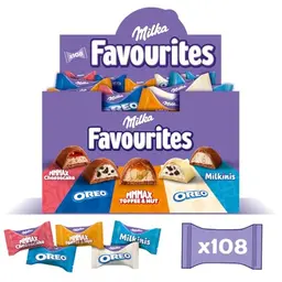 Milka Favourites 1 kg Schoko Pralinen Mix - 5 Sorten, einzeln verpackt, 100% Alpenmilch
