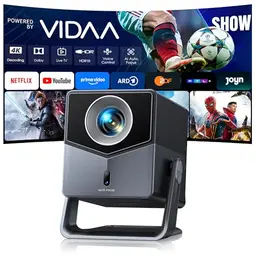 4K Beamer mit Smart TV, WLAN & Bluetooth, 1400 ANSI, 1080P, tragbar für Heimkino & Outdoor, Autofokus & Trapezkorrektur