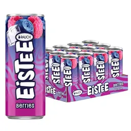 RAUCH Eistee Berries - Fruchtiger Himbeer-Heidelbeer Geschmack, 12x 330ml