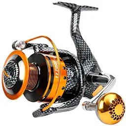 Sougayilang Angelrolle, 12 + 1 BB, leichte Spinnrolle, Kohlefaser-Drag, für Salz- und Süßwasserangeln, TT3000