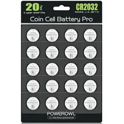 POWEROWL CR2032 Knopfzellen, 3V Lithium-Batterien, 20 Stück