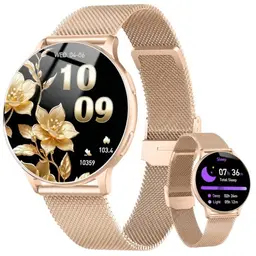 Smartwatch Damen, 1.32" AMOLED, IP68 wasserdicht, mit Telefonfunktion