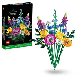 LEGO Botanicals Wildblumenstrauß Set – Künstliche Blumen mit Mohn und Lavendel für Bastelspaß und Heimdeko