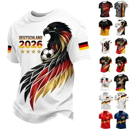 Deutschland WM 2026 Poloshirt für Herren mit deutschem Flaggenprint – perfekt für Alltag, Festivals & Sport