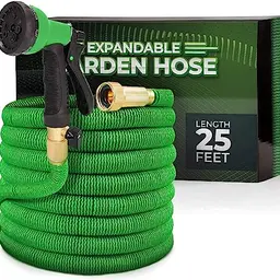 Flexibler Gartenschlauch 15m mit Messinganschlüssen und 8 Funktionen, knickfrei